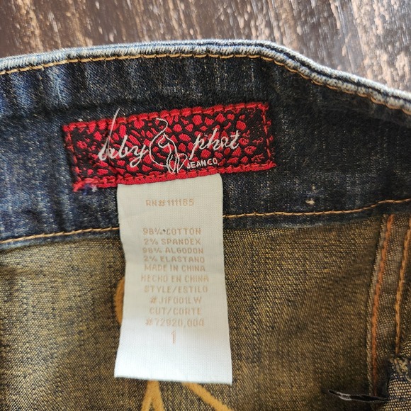 Vintage Y2K Baby Phat Denim Strapless Tube Blue Dress Cat Logo Size 1 Stretchy - Picture 3 of 12